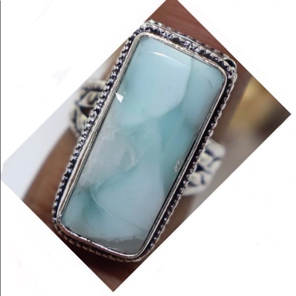 Larimar gemstone ring - Picture 3 of 11